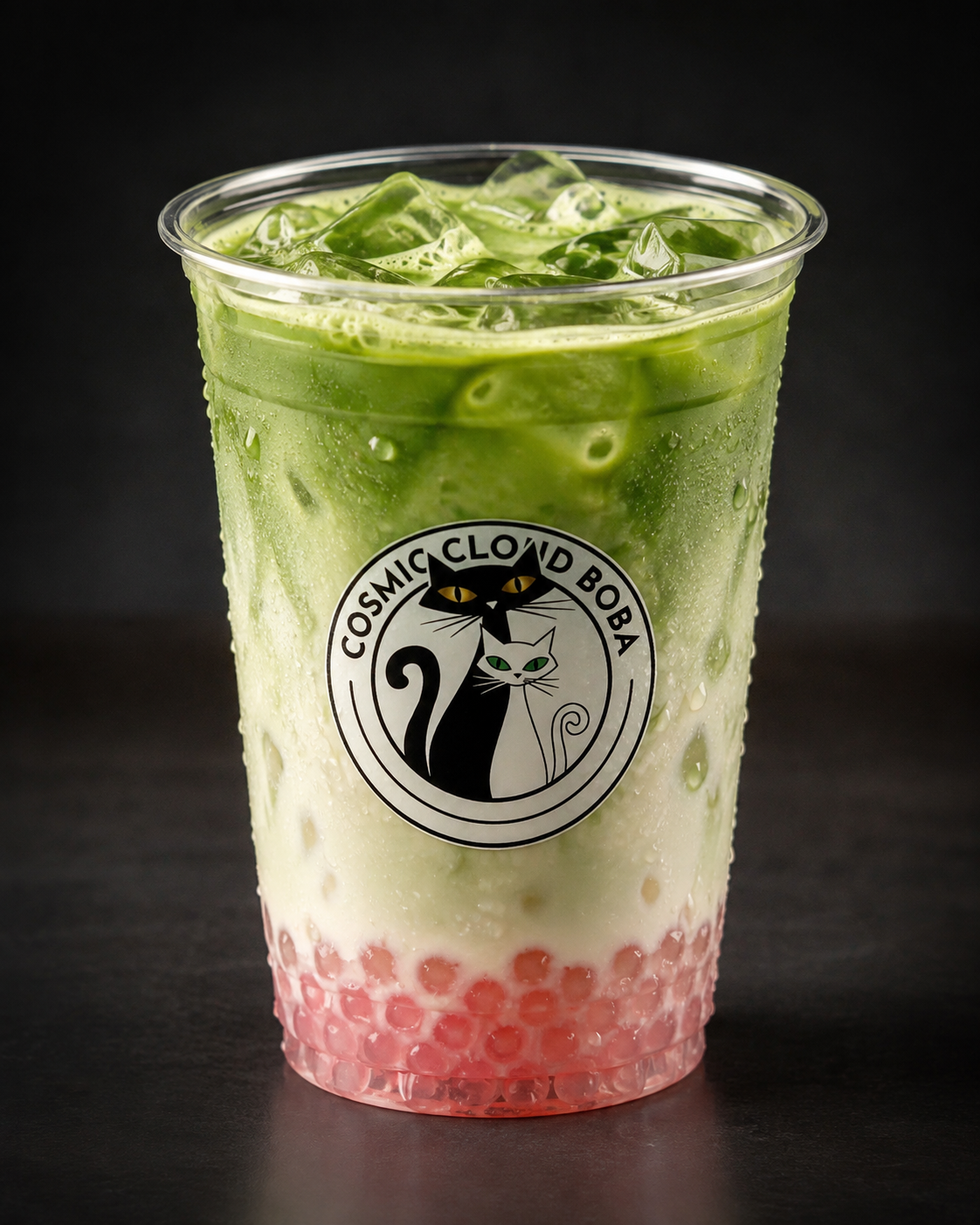 Matcha latte; no milk cap